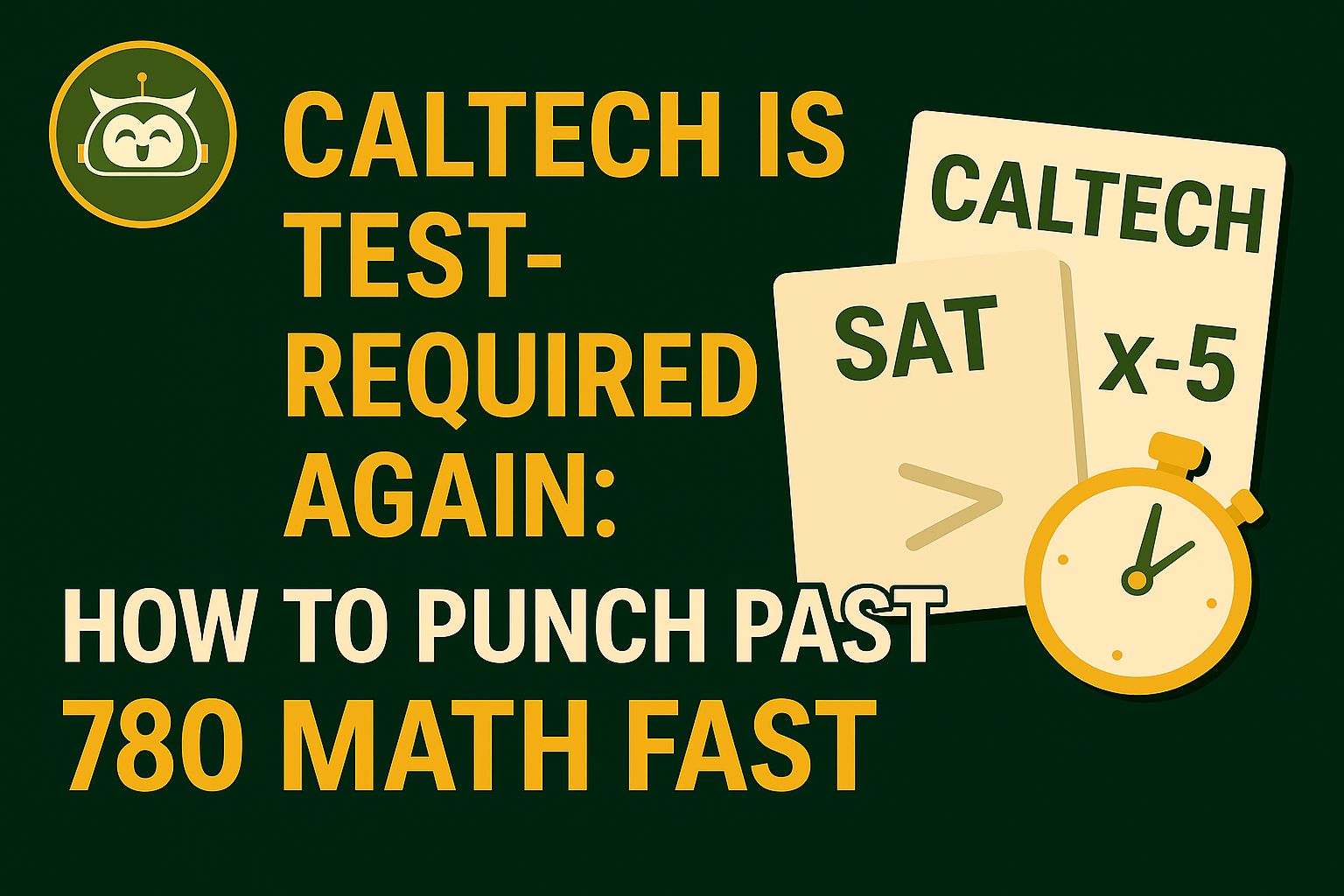 Caltech Is Test-Required Again: How to Punch Past 780 Math Fast | Pursu